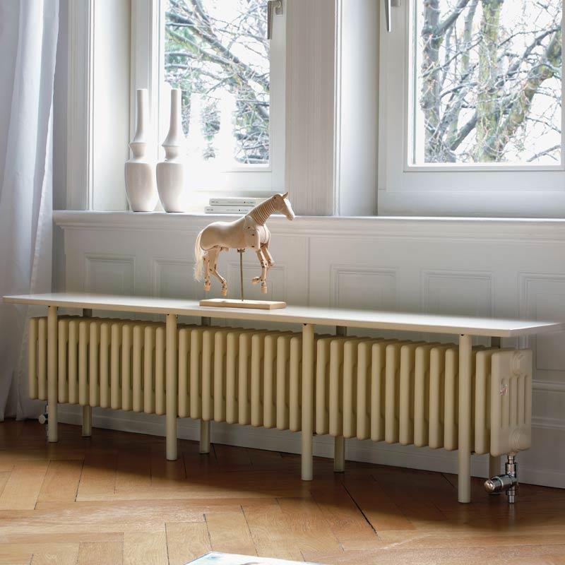 Радиатор-скамейка 6т-колончатый Zehnder Charleston Bench CB6026-44/1270/RAL 9016