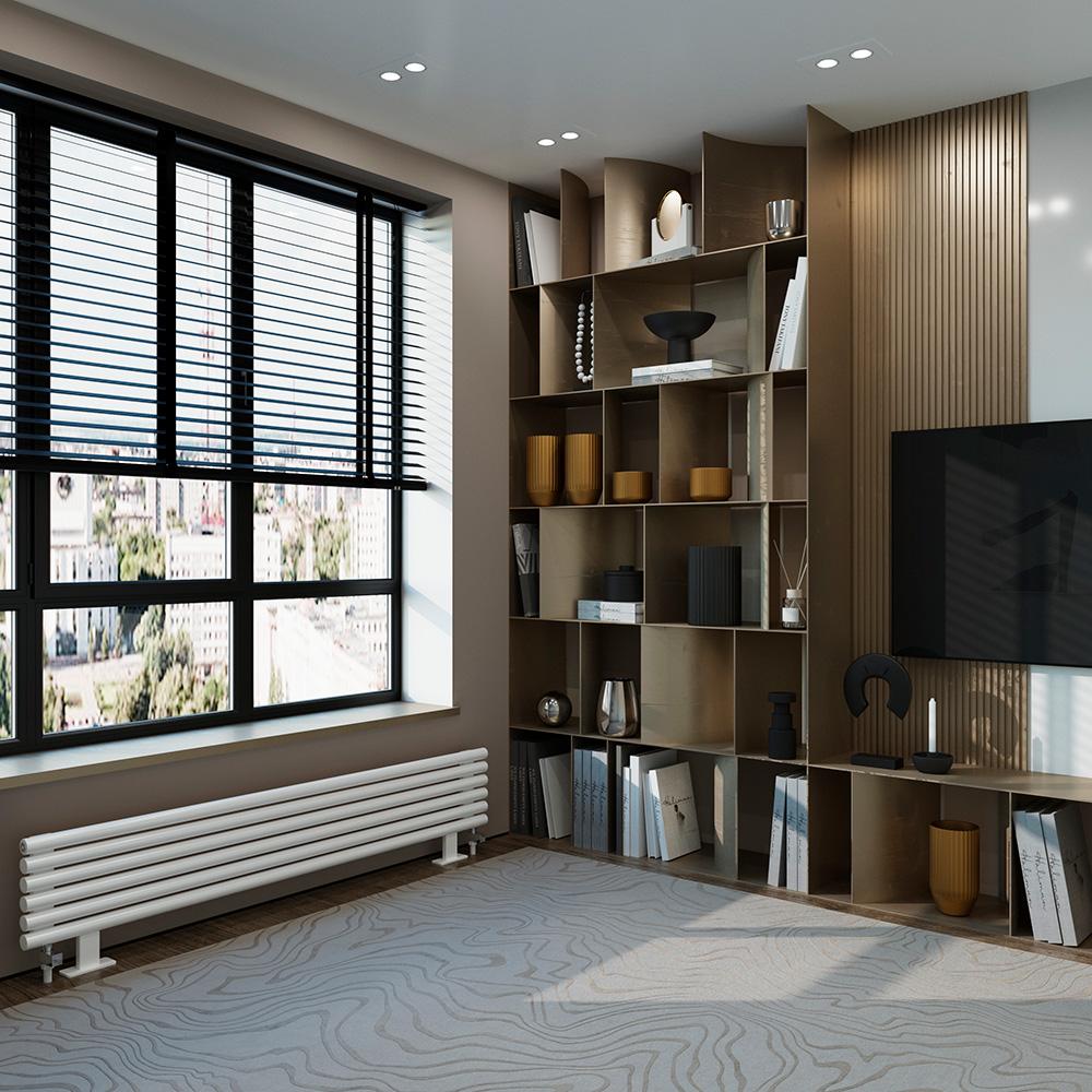 Радиатор стальной трубчатый напольный WarmMet Round 42 HN 1000-10