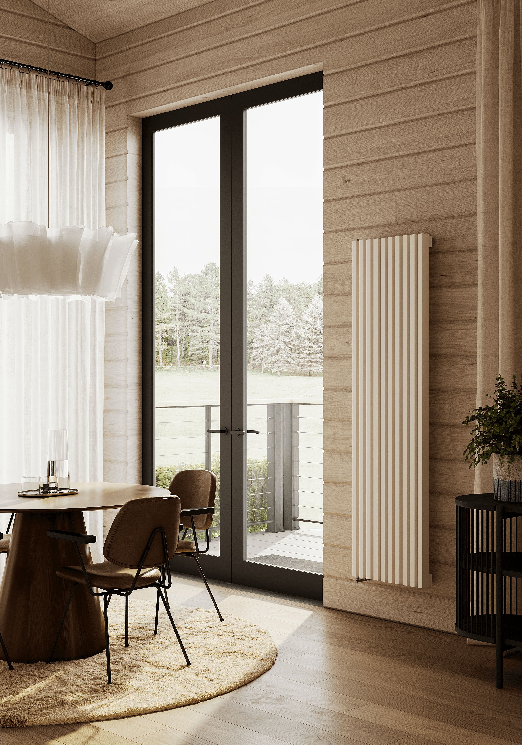 Стальной трубчатый радиатор Solira LINE 1250/10/12/RAL 9016