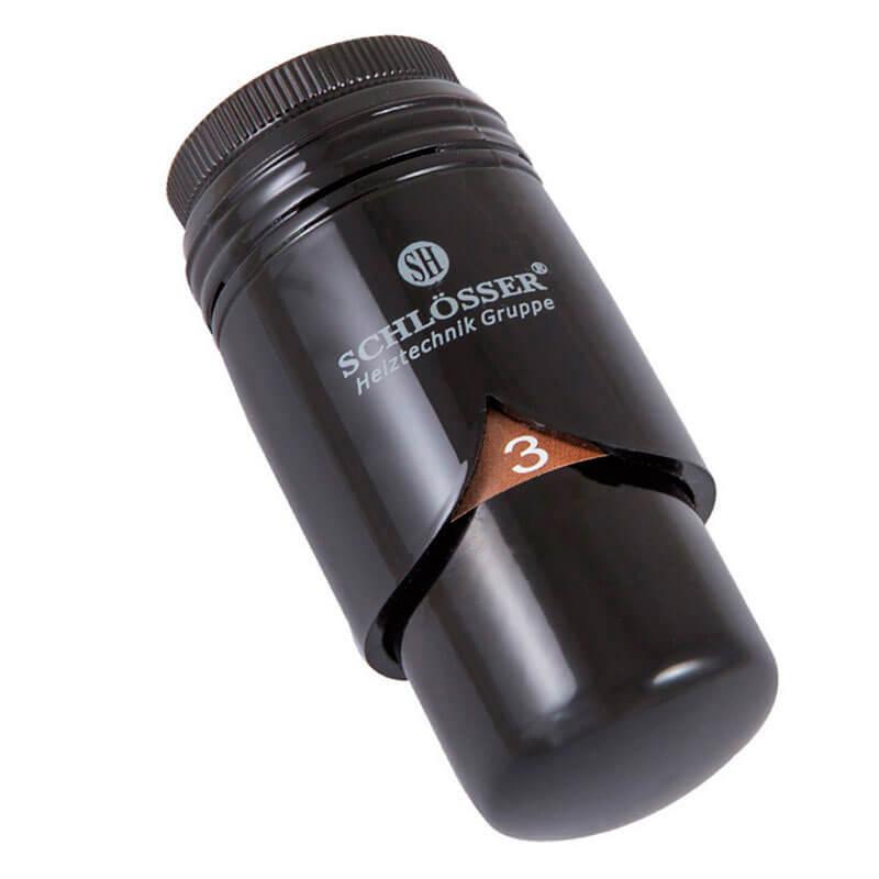 Термостатическая головка Schlosser BRILLANT RAL 9005 M30x1,5 SH